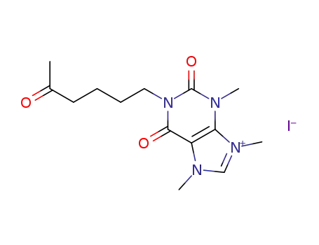 1-(5-oxohexyl)-3,7,9-trimethylxanthine iodide
