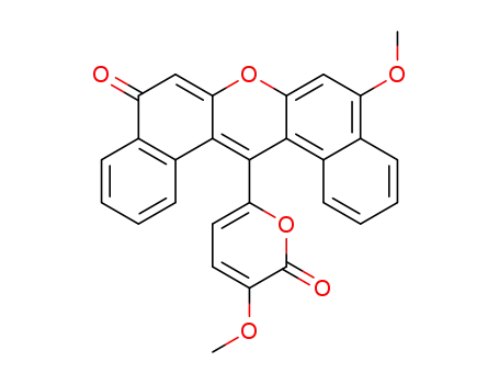 9-methoxy-14-(3-methoxy-2-oxo-2H-pyran-6-yl)-dibenzo[a,j]xanthen-5-one