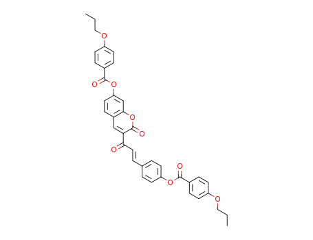 (E)-4-(3-(7-((4-(propoxy)benzoyl)oxy)-2-oxo-2H-chromen-3-yl)-3-oxoprop-1-en-1-yl)phenyl 4-(propoxy)benzoate