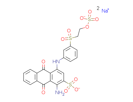 2-Anthracenesulfonicacid,1-amino-9,10-dihydro-9,10-dioxo-4-[[3-[[2-(sulfooxy)ethyl]sulfonyl]phenyl]amino]-,sodium salt (1:2)