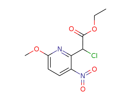 Chloro-(6-methoxy-3-nitro-pyridin-2-yl)-acetic acid ethyl ester