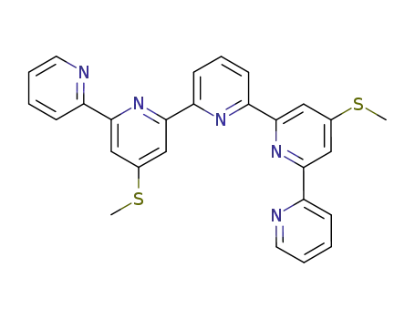 Molecular Structure of 78570-49-7 (2,2':6',2'':6'',2''':6''',2''''-Quinquepyridine, 4',4'''-bis(methylthio)-)