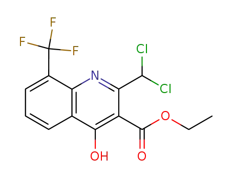 2-(Dichloromethyl)-4-hydroxy-8-(trifluoromethyl)-3-quinolinecarboxylic acid ethyl ester
