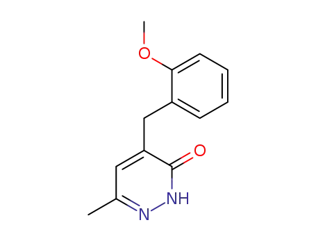 Molecular Structure of 126775-18-6 (3(2H)-Pyridazinone, 4-[(2-methoxyphenyl)methyl]-6-methyl-)