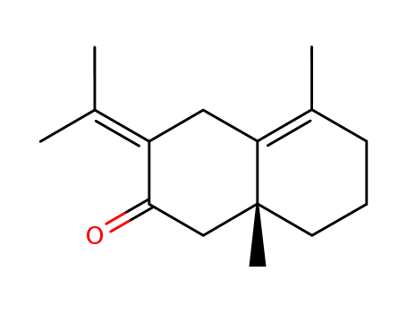 Molecular Structure of 97530-59-1 ([R,(+)]-3,4,6,7,8,8a-Hexahydro-5,8aβ-dimethyl-3-(1-methylethylidene)-2(1H)-naphthalenone)