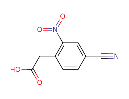 Molecular Structure of 90178-58-8 (2-(4-Cyano-2-nitrophenyl)acetic acid)