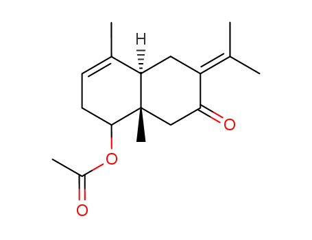 Acetic acid (4aR,8aS)-6-isopropylidene-4,8a-dimethyl-7-oxo-1,2,4a,5,6,7,8,8a-octahydro-naphthalen-1-yl ester