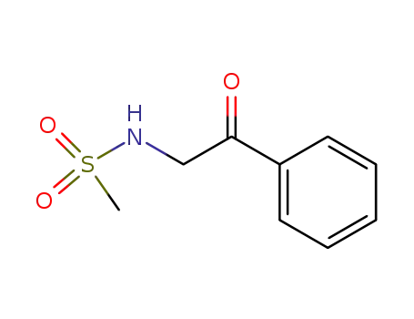 Molecular Structure of 56062-81-8 (Methanesulfonamide, N-(2-oxo-2-phenylethyl)-)