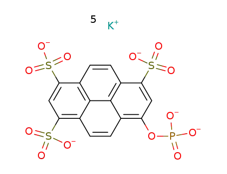 Molecular Structure of 143202-45-3 (1,3,6-Pyrenetrisulfonic acid, 8-(phosphonooxy)-, pentapotassium salt)