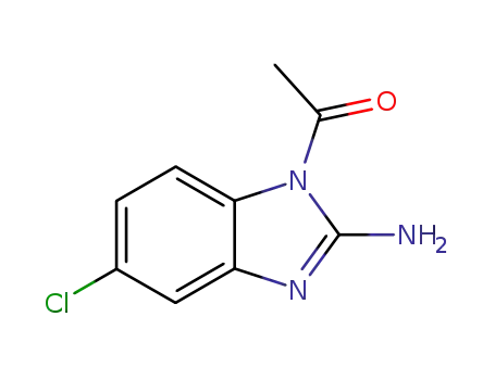 Molecular Structure of 90964-26-4 (1H-Benzimidazol-2-amine, 1-acetyl-5-chloro-)