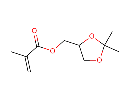 Molecular Structure of 7098-80-8 ((2,2-dimethyl-1,3-dioxolan-4-yl)methyl methacrylate)