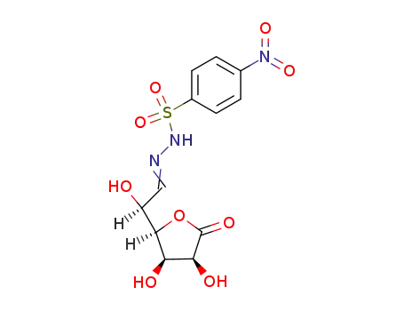 (S)-((2R)-3c,4c-dihydroxy-5-oxo-tetrahydro-[2r]furyl)-hydroxy-acetaldehyde-(4-nitro-benzenesulfonylhydrazone)