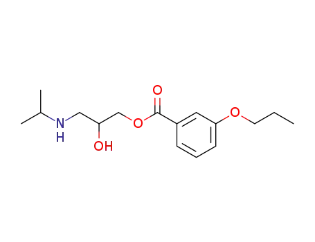 Molecular Structure of 90531-42-3 (Benzoic acid, 3-propoxy-, 2-hydroxy-3-[(1-methylethyl)amino]propyl
ester)