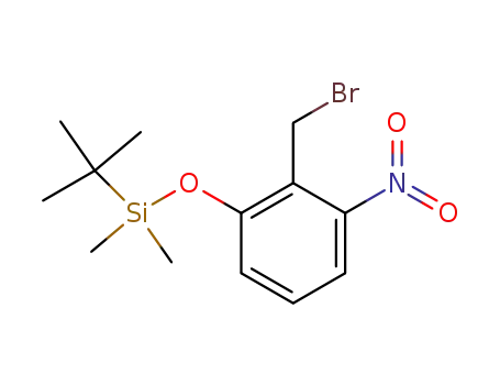 Molecular Structure of 111742-62-2 (Silane, [2-(bromomethyl)-3-nitrophenoxy](1,1-dimethylethyl)dimethyl-)