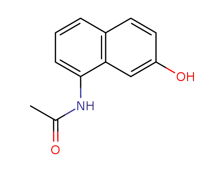 Molecular Structure of 6470-18-4 (1-Acetamido-7-hydroxynaphthalene)