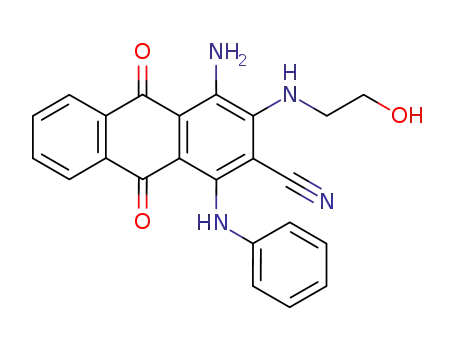 4-Amino-3-(2-hydroxyaethylamino)-9,10-dioxo-1-phenylamino-9,10-dihydroanthracen-2-carbonitril