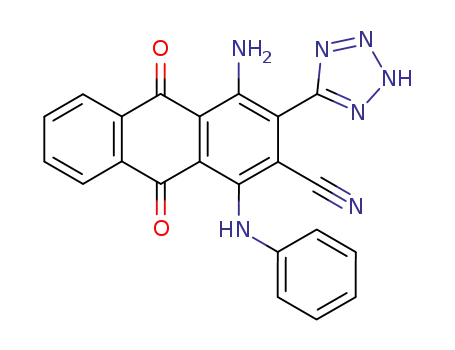 1-Amino-9,10-dioxo-4-phenylamino-2-(1'H-tetrazol-5'-yl)9,10-dihydroanthracen-3-carbonitril