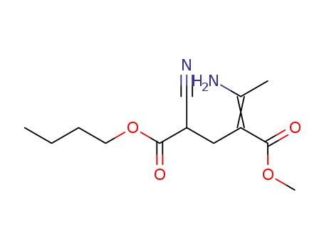 2-[1-Amino-eth-(E)-ylidene]-4-cyano-pentanedioic acid 5-butyl ester 1-methyl ester
