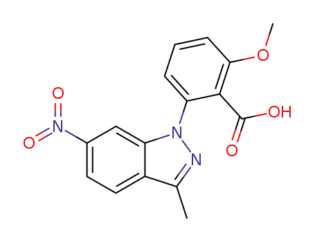 1-(2-carboxy-3-methoxy)phenyl-3-methyl-6-nitro-1H-indazole