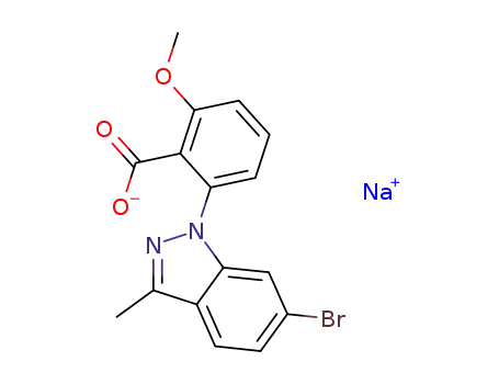 6-bromo-1-(2-carboxy-3-methoxy)phenyl-3-methyl-1H-indazole sodium salt