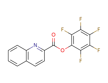 Molecular Structure of 148315-27-9 (2-Quinolinecarboxylic acid, pentafluorophenyl ester)