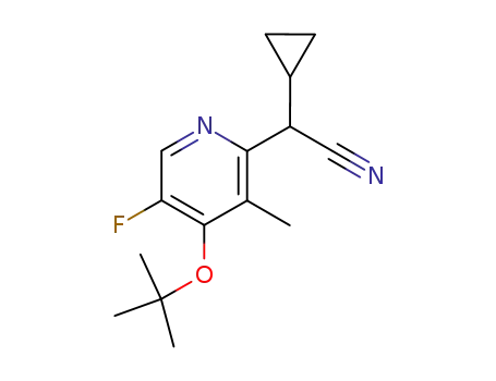 2-(4-tert-butoxy-5-fluoro-3-methyl-2-pyridinyl)-2-cyclopropylacetonitrile