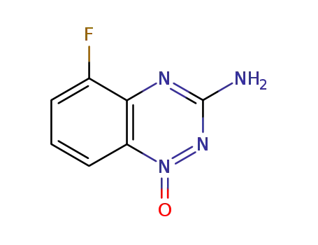 Molecular Structure of 196403-29-9 (1,2,4-Benzotriazin-3-amine, 5-fluoro-, 1-oxide)