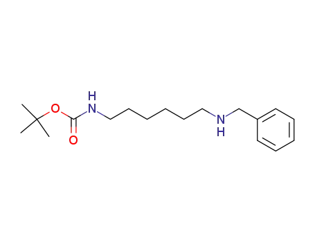 Molecular Structure of 174799-53-2 (Carbamic acid, [6-[(phenylmethyl)amino]hexyl]-, 1,1-dimethylethyl ester)