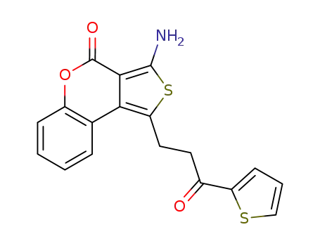 3-amino-1-(3-thien-2-yl-3-oxopropyl)thieno<3,4-c>coumarin