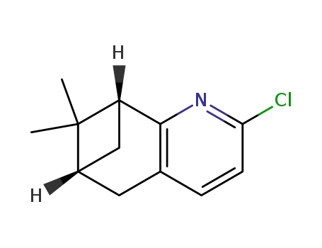 Molecular Structure of 304857-39-4 (6,8-Methanoquinoline, 2-chloro-5,6,7,8-tetrahydro-7,7-dimethyl-,
(6R,8R)-)