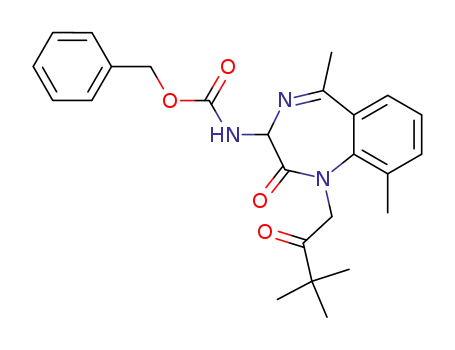 N-(3RS)-3-benzyloxycarbonylamino-2,3-dihydro-5,9-dimethyl-1-(1,1-dimethylethyl)carbonylmethyl-1H-1,4-benzodiazepin-2-one