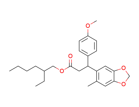2'-ethylhexyl 3-(2-methyl-4,5-methylenedioxyphenyl)-3-(4-methoxyphenyl)propionate