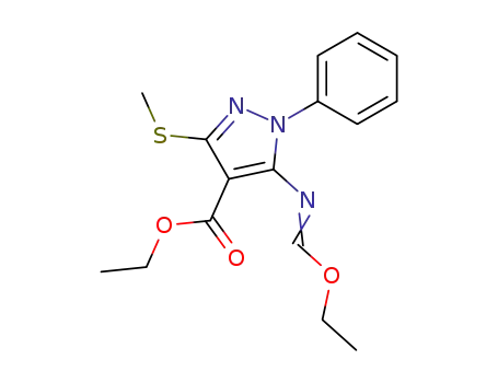 [(4-ethoxycarbonyl-3-methio-1-phenyl)pyrazol-5-yl]iminomethyl ethyl ether