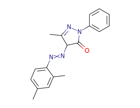 Molecular Structure of 6407-78-9 (4-[(2,4-Dimethylphenyl)azo]-2,4-dihydro-5-methyl-2-phenyl-3H-pyrazol-3-one)