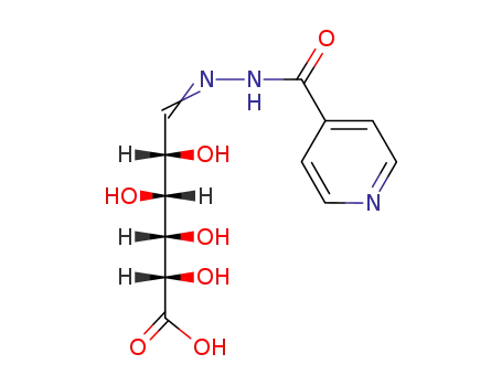 Molecular Structure of 25019-85-6 ((2S,3S,4R,5S,6E)-2,3,4,5-tetrahydroxy-6-[2-(pyridin-4-ylcarbonyl)hydrazinylidene]hexanoic acid (non-preferred name))