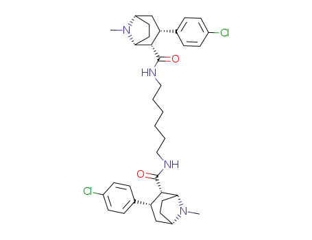 1,6-di-(3β-(p-chlorophenyl)tropane-2β-carboxamide)-hexane