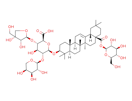 3-O-{β-D-apiofuranosyl-(1->4)-[α-L-arabinopyranosyl-(1->2)]-β-D-glucuronopyranosyl}oleanolic acid 28-O-β-D-glucopyranosyl ester