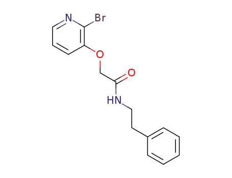 Molecular Structure of 596808-11-6 (Acetamide, 2-[(2-bromo-3-pyridinyl)oxy]-N-(2-phenylethyl)-)
