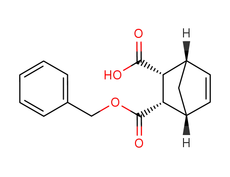 Molecular Structure of 581100-26-7 (Bicyclo[2.2.1]hept-5-ene-2,3-dicarboxylic acid, mono(phenylmethyl)
ester, (1R,2S,3R,4S)-)
