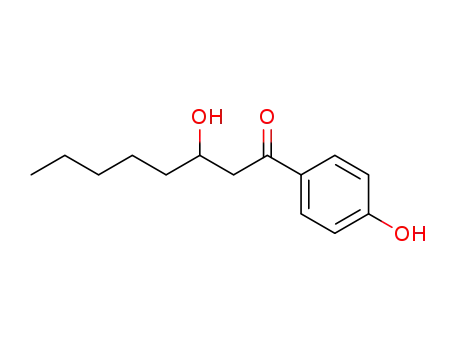 Molecular Structure of 848478-61-5 (1-Octanone, 3-hydroxy-1-(4-hydroxyphenyl)-)