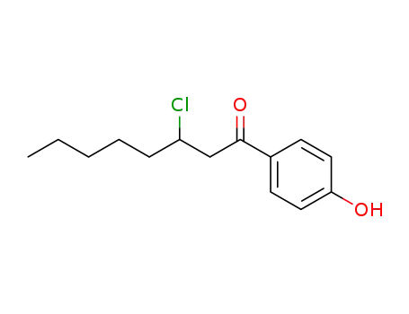 Molecular Structure of 848478-63-7 (1-Octanone, 3-chloro-1-(4-hydroxyphenyl)-)