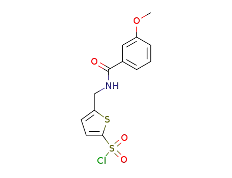 5-({[1-(3-methoxy-phenyl)methanoyl]-amino}-methyl)-thiophene-2-sulfonyl chloride