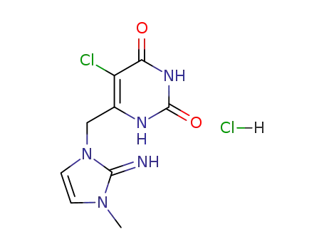 5-chloro-6-{[2-imino-3-methyl(4-imidazolin-1-yl)]methyl}uracil hydrochloride