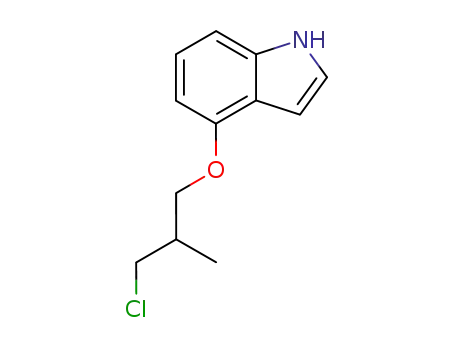 Molecular Structure of 873696-56-1 (4-(3-chloro-2-methylpropoxy)-1H-indole)