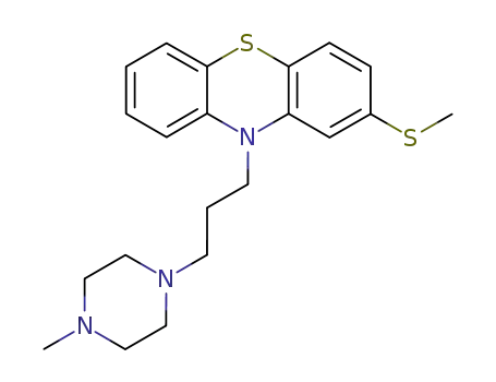 Molecular Structure of 14978-58-6 (10H-Phenothiazine,10-[3-(4-methyl-1-piperazinyl)propyl]-2-(methylthio)-)