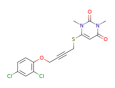 6-[4-(2,4-dichloro-phenoxy)-but-2-ynylsulfanyl]-1,3-dimethyl-1H-pyrimidine-2,4-dione