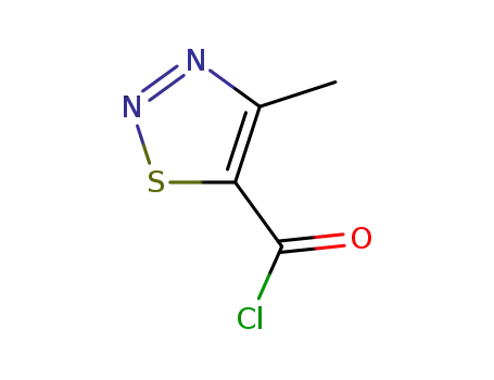 Molecular Structure of 59944-65-9 (4-METHYL-1,2,3-THIADIAZOLE-5-CARBONYL CHLORIDE)