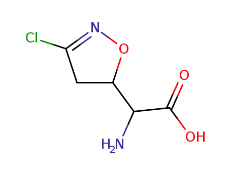 Molecular Structure of 52583-41-2 (5-Isoxazoleacetic acid, alpha-amino-3-chloro-4,5-dihydro-)