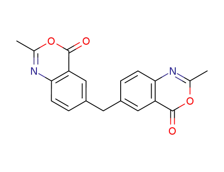 Molecular Structure of 20006-47-7 (2-methyl-6-[(2-methyl-4-oxo-4H-3,1-benzoxazin-6-yl)methyl]-4H-3,1-benzoxazin-4-one)