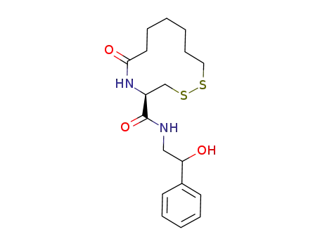 (R)-N-(2-hydroxy-2-phenylethyl)-6-oxo-1,2-dithia-5-azacyclododecane-4-carboxamide